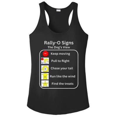 Funny Dog Rally Obedience Ladies PosiCharge Competitor Racerback Tank