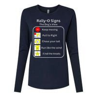 Funny Dog Rally Obedience Womens Cotton Relaxed Long Sleeve T-Shirt