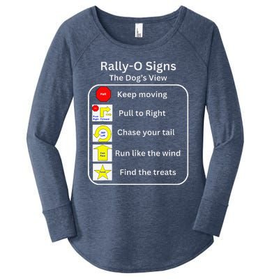 Funny Dog Rally Obedience Women's Perfect Tri Tunic Long Sleeve Shirt