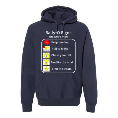 Funny Dog Rally Obedience Premium Hoodie