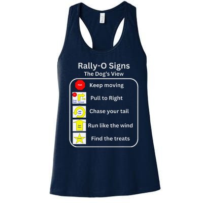 Funny Dog Rally Obedience Women's Racerback Tank