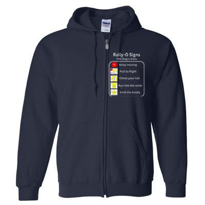 Funny Dog Rally Obedience Full Zip Hoodie