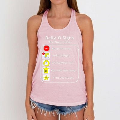 Funny Dog Rally Obedience Women's Knotted Racerback Tank