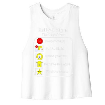 Funny Dog Rally Obedience Women's Racerback Cropped Tank