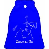 Funny Dressage Riding Horse Show Horseback Equestrian Funny Gift Ceramic Bell Ornament