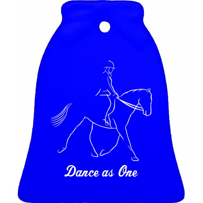 Funny Dressage Riding Horse Show Horseback Equestrian Funny Gift Ceramic Bell Ornament