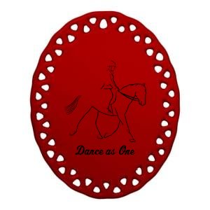 Funny Dressage Riding Horse Show Horseback Equestrian Funny Gift Ceramic Oval Ornament