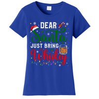 Funny Dear Santa Just Bring Whiskey Christmas Pajamas Great Gift Women's T-Shirt