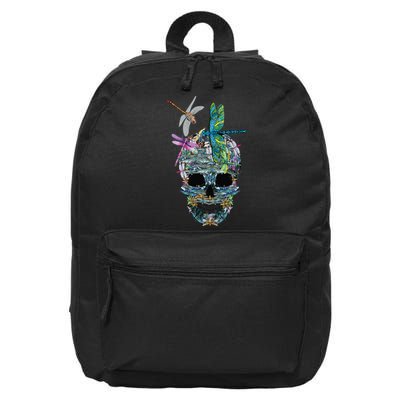 Family dragonflies Skull Costume Halloween funny 16 in Basic Backpack