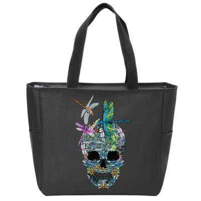 Family dragonflies Skull Costume Halloween funny Zip Tote Bag