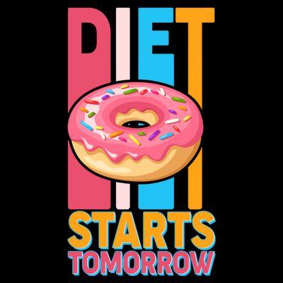 Funny Diet Starts Tomorrow Donut Love T-Shirt