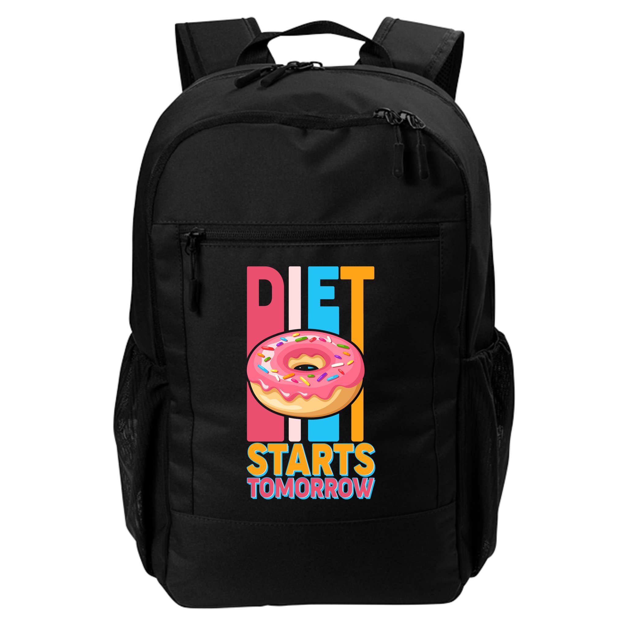 Funny Diet Starts Tomorrow Donut Love Backpack