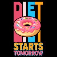 Funny Diet Starts Tomorrow Donut Love Button