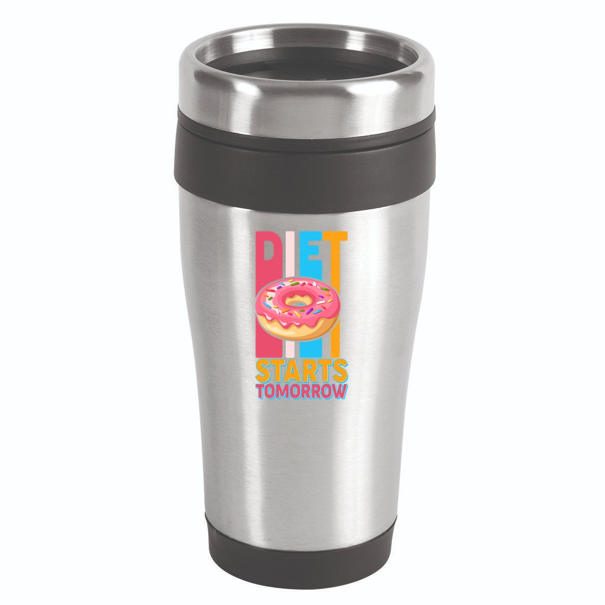 Funny Diet Starts Tomorrow Donut Love 16oz Travel Tumbler