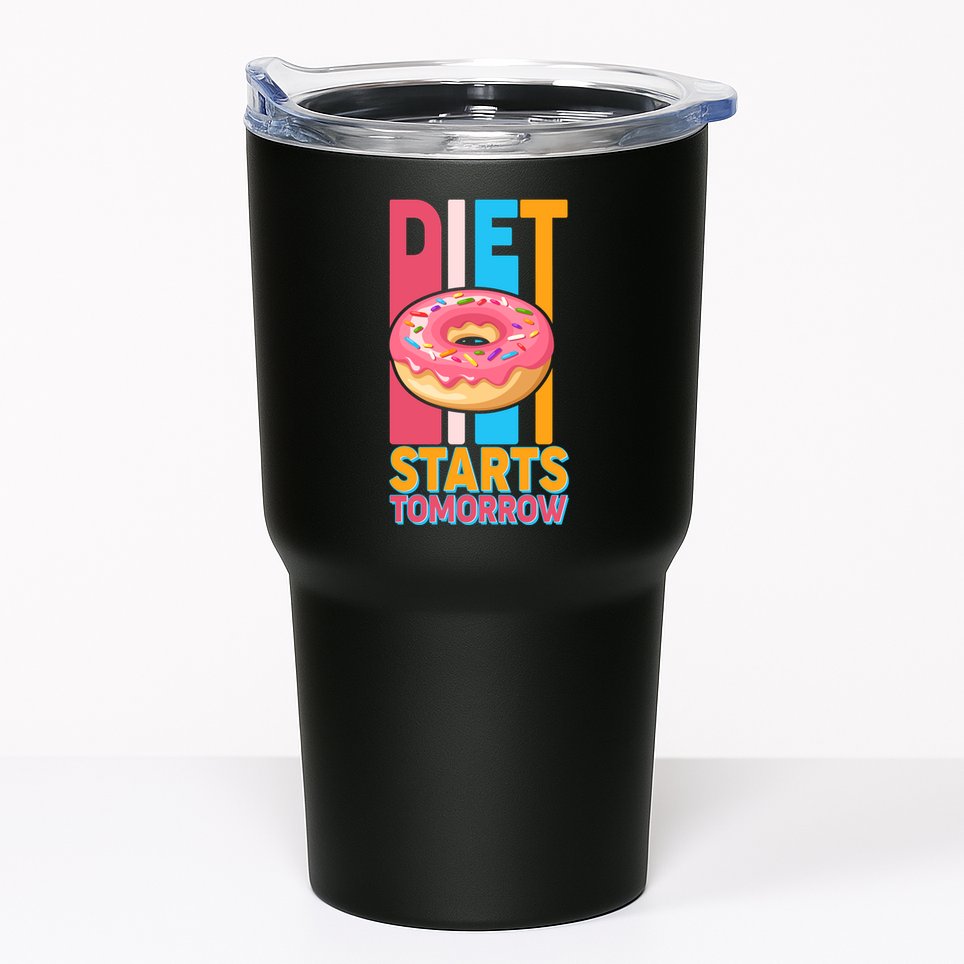 Funny Diet Starts Tomorrow Donut Love Tumbler