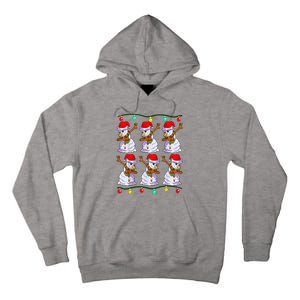 Festive Dabbing Snowman Holiday Decor Tall Hoodie