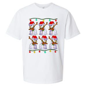 Festive Dabbing Snowman Holiday Decor Sueded Cloud Jersey T-Shirt