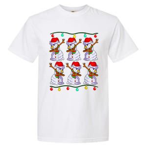 Festive Dabbing Snowman Holiday Decor Garment-Dyed Heavyweight T-Shirt