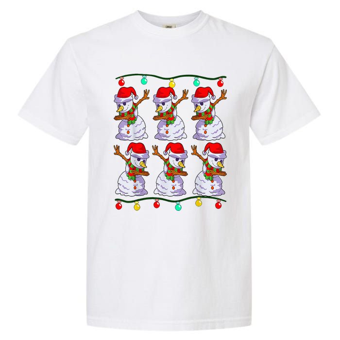 Festive Dabbing Snowman Holiday Decor Garment-Dyed Heavyweight T-Shirt