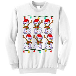 Festive Dabbing Snowman Holiday Decor Sweatshirt