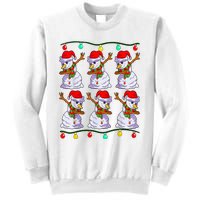 Festive Dabbing Snowman Holiday Decor Sweatshirt