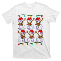 Festive Dabbing Snowman Holiday Decor T-Shirt