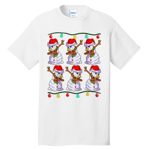 Festive Dabbing Snowman Holiday Decor Tall T-Shirt