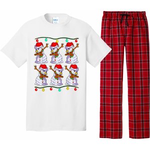 Festive Dabbing Snowman Holiday Decor Pajama Set