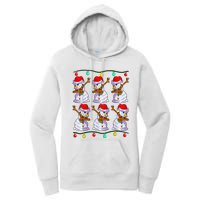 Festive Dabbing Snowman Holiday Decor Women's Pullover Hoodie