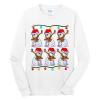 Festive Dabbing Snowman Holiday Decor Tall Long Sleeve T-Shirt