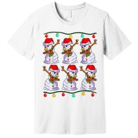 Festive Dabbing Snowman Holiday Decor Premium T-Shirt