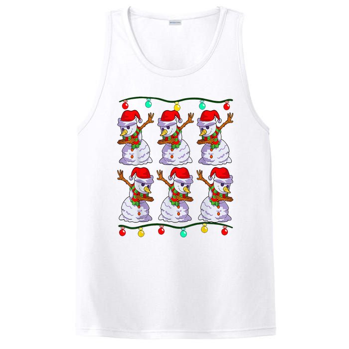 Festive Dabbing Snowman Holiday Decor PosiCharge Competitor Tank