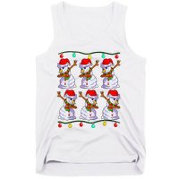 Festive Dabbing Snowman Holiday Decor Tank Top