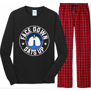 Face Down Sats Up Respiratory Therapist Great Gift Long Sleeve Pajama Set