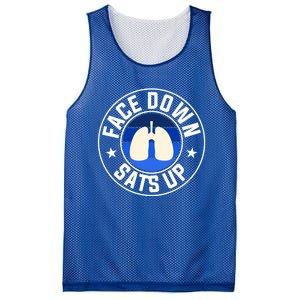 Face Down Sats Up Respiratory Therapist Great Gift Mesh Reversible Basketball Jersey Tank