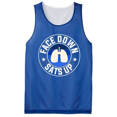 Face Down Sats Up Respiratory Therapist Great Gift Mesh Reversible Basketball Jersey Tank