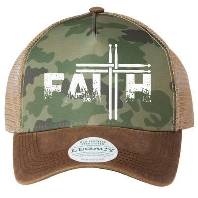 Faith Drum Stick Cross Christian God Jesus Fun Drummer Legacy Tie Dye Trucker Hat