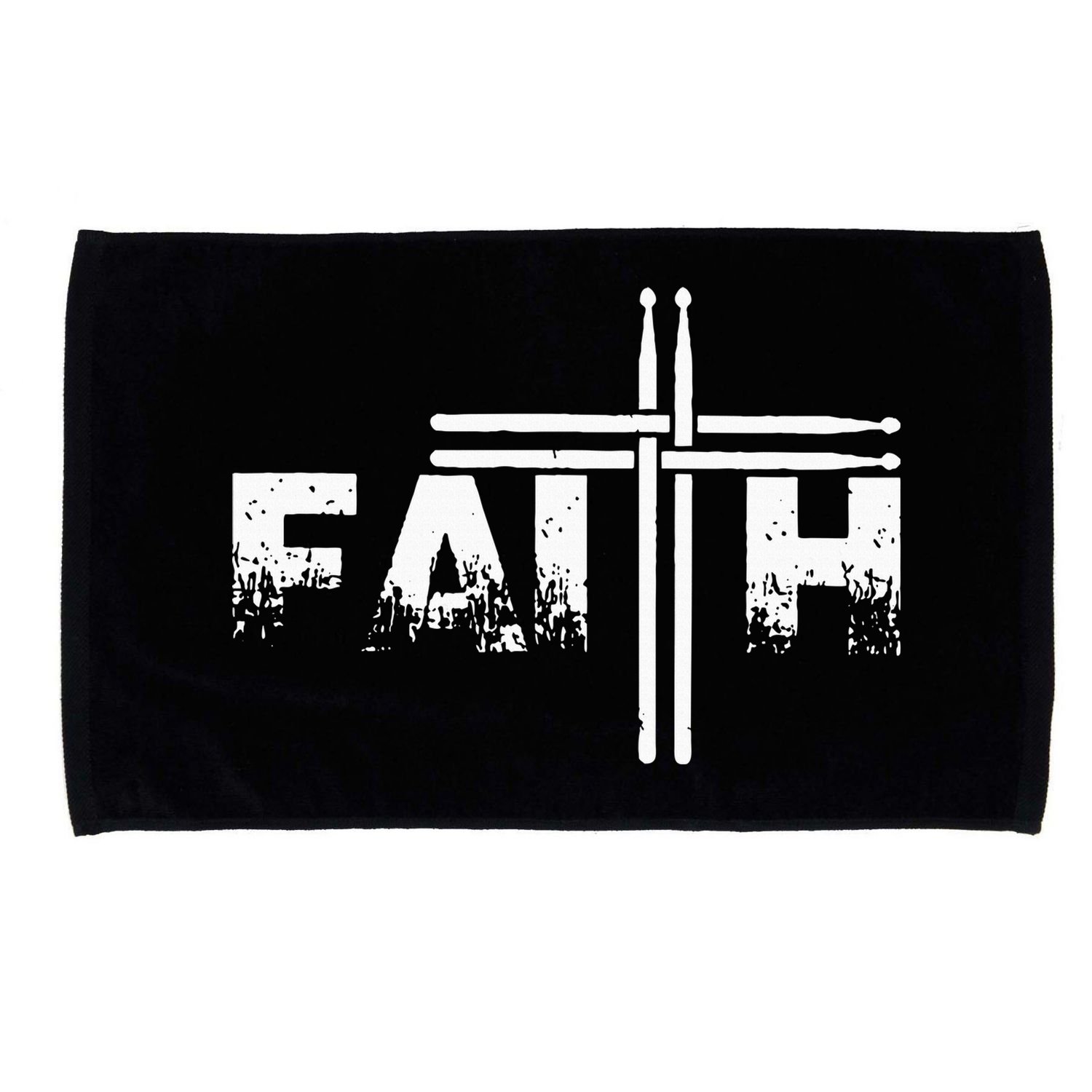 Faith Drum Stick Cross Christian God Jesus Fun Drummer Microfiber Hand Towel