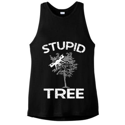 Funny Drones Stupid Tree Rc Drone Pilot Quadcopter Fpv Ladies PosiCharge Tri-Blend Wicking Tank