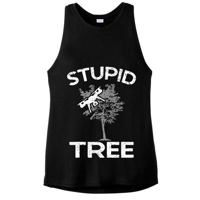 Funny Drones Stupid Tree Rc Drone Pilot Quadcopter Fpv Ladies PosiCharge Tri-Blend Wicking Tank
