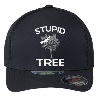 Funny Drones Stupid Tree Rc Drone Pilot Quadcopter Fpv Flexfit Unipanel Trucker Cap