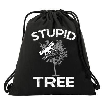 Funny Drones Stupid Tree Rc Drone Pilot Quadcopter Fpv Drawstring Bag