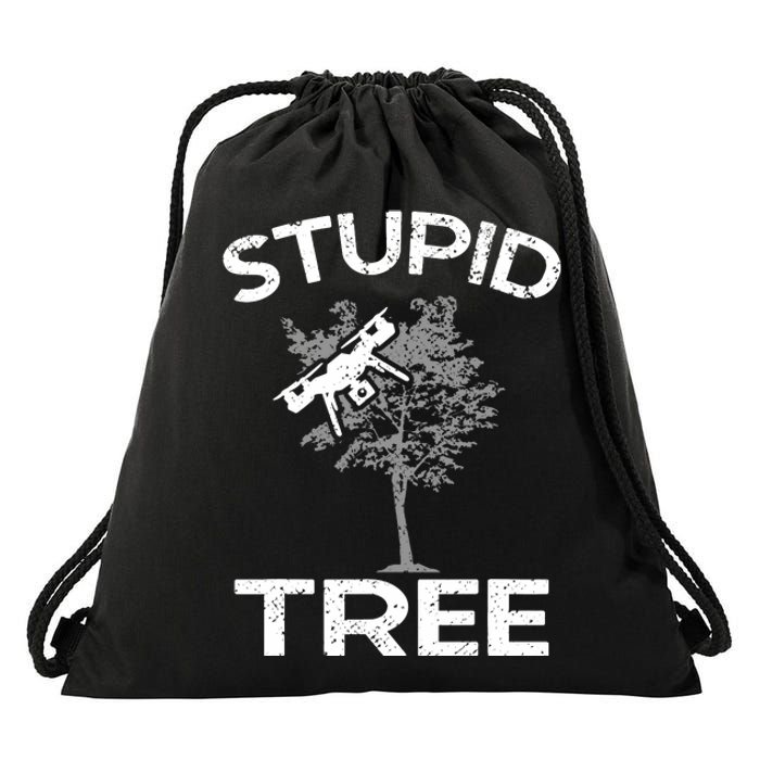 Funny Drones Stupid Tree Rc Drone Pilot Quadcopter Fpv Drawstring Bag