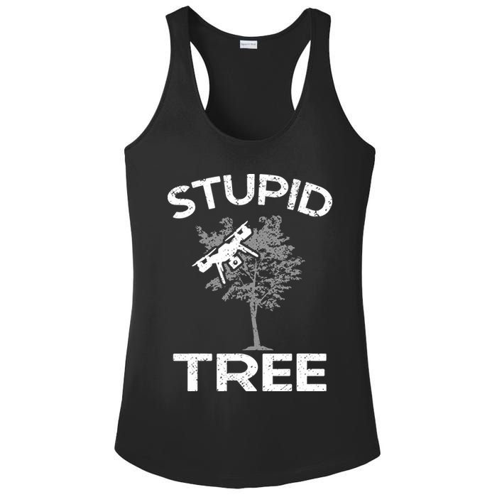 Funny Drones Stupid Tree Rc Drone Pilot Quadcopter Fpv Ladies PosiCharge Competitor Racerback Tank