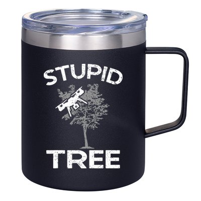 Funny Drones Stupid Tree Rc Drone Pilot Quadcopter Fpv 12oz Stainless Steel Coffee Mug