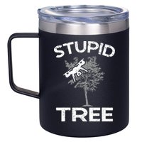 Funny Drones Stupid Tree Rc Drone Pilot Quadcopter Fpv 12oz Stainless Steel Coffee Mug