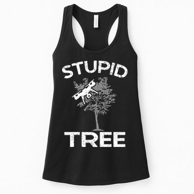 Funny Drones Stupid Tree Rc Drone Pilot Quadcopter Fpv Womens Tank Top