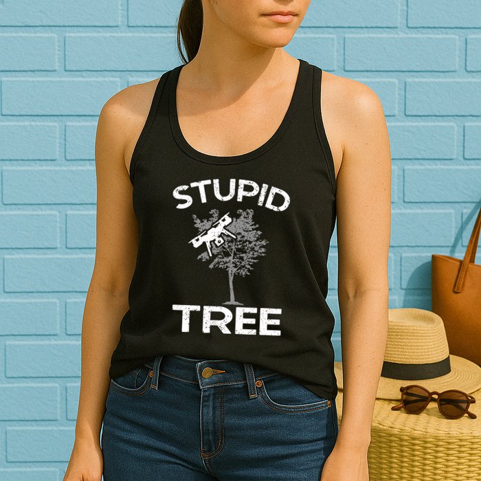 Funny Drones Stupid Tree Rc Drone Pilot Quadcopter Fpv Womens Tank Top