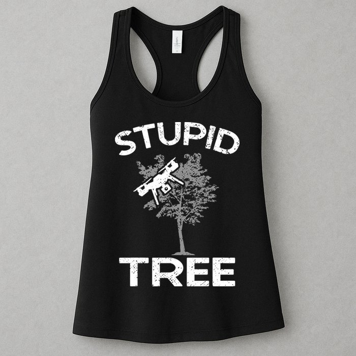 Funny Drones Stupid Tree Rc Drone Pilot Quadcopter Fpv Womens Tank Top