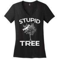 Funny Drones Stupid Tree Rc Drone Pilot Quadcopter Fpv Women's V-Neck T-Shirt